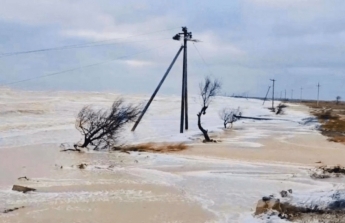 В Кирилловке разбушевавшееся море угрожает разрушить дома местных жителей (видео)