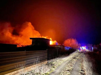 В Запорожской области 15 спасателей тушили масштабный пожар в жилом доме (фото)