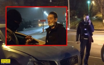 В Киеве остановили "разбитую в хлам" машину: водитель оказался непростой (видео)