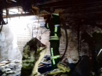 9 спасателей тушили дом в Запорожье (фото)