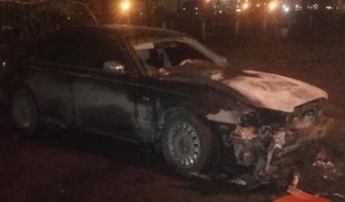 В Киеве мощный взрыв уничтожил авто - все охватило пламя: фото