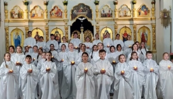 В кафедральном соборе в Запорожье дети исполнили “Щедрик” (видео)