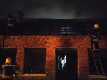 В Запорожской области тушили масштабный пожар в нежилом помещении (фото)
