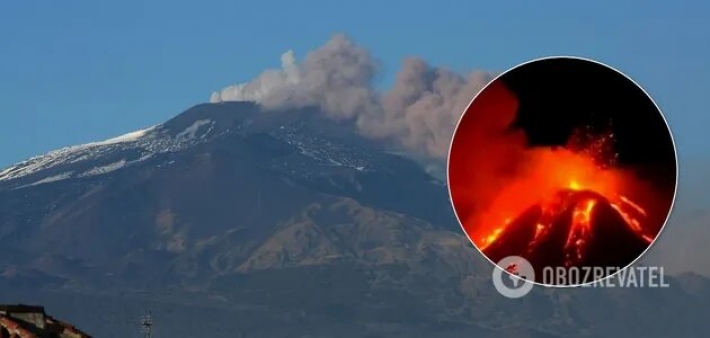 В Италии внезапно активизировался вулкан Этна: фото и видео огненного извержения