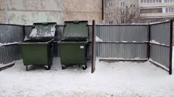 В Запорожье средь бела дня украли мусорные баки с территории школы (фото)