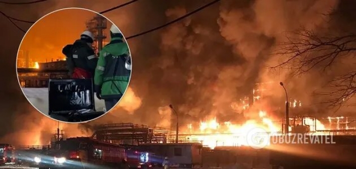 В России после взрыва вспыхнул пожар на НПЗ: есть жертва (Видео)