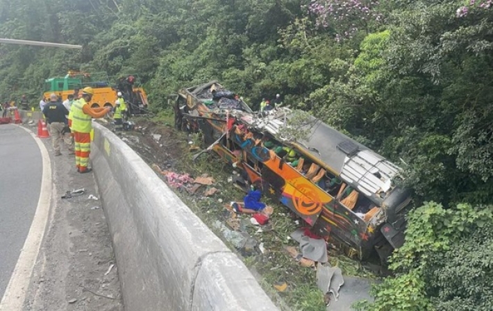 В Бразилии 19 человек погибли в ДТП с автобусом (видео)