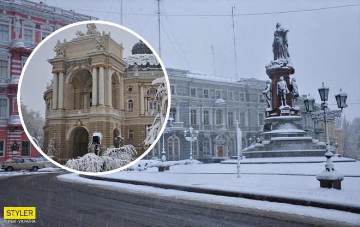 Одессу снова засыпало снегом: город парализован (фото)
