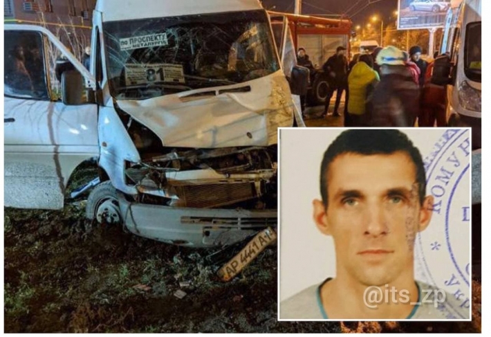 Водитель маршрутки в Запорожье, сбежавший с места аварии, шокировал "послужным" списком аварий (фото)