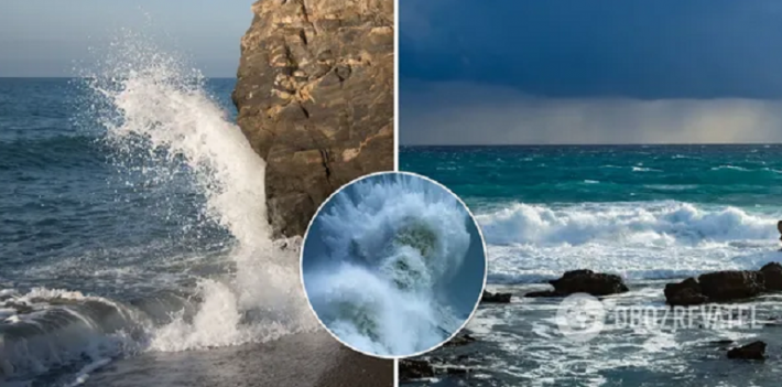 Во Франции во время морского шторма запечатлели "Посейдона": фото оптической иллюзии