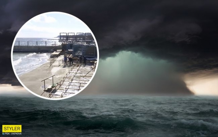 Одессу накрыл мощнейший морской шторм: уничтоженные пляжи показали на видео