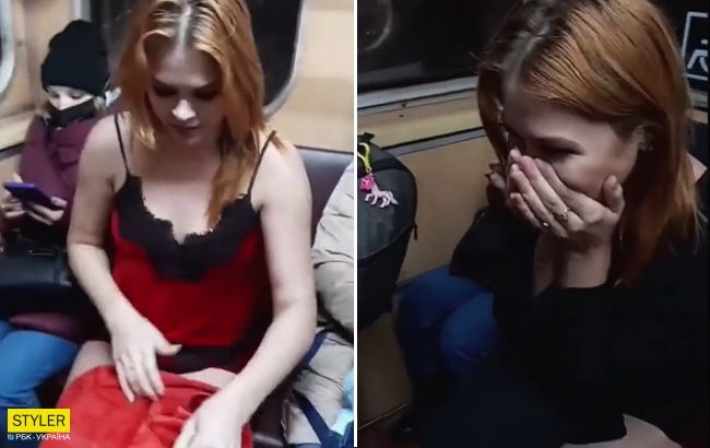 В Харькове девушка разделась в метро и попала на видео: 