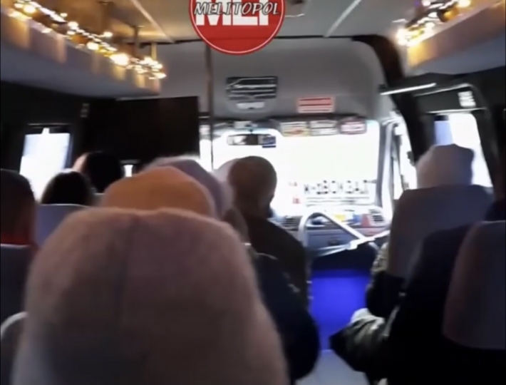 Новый год не отпускает - в Мелитополе маршрутчик удивил пассажиров (видео)