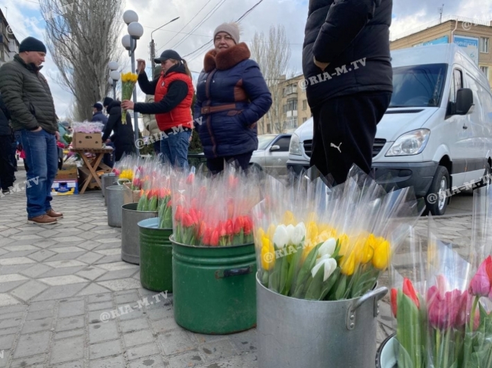Что почем на цветочных рынках в Мелитополе 8 марта (фото, видео)