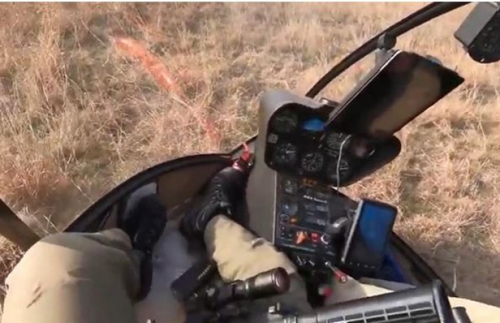 Пилот снял видео падения вертолета из кабины (видео)