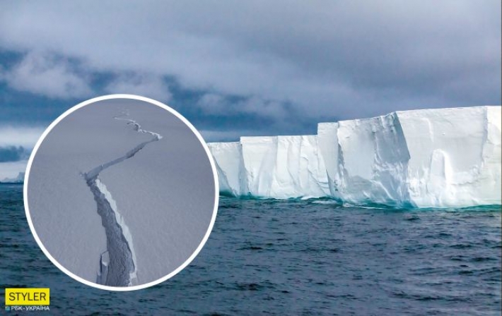 Появилось видео откола гигантского айсберга от Антарктиды (видео)