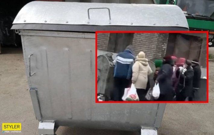 В Кривом Роге заметили пенсионеров, роющихся в мусоре: видео печальной картины попало в сеть