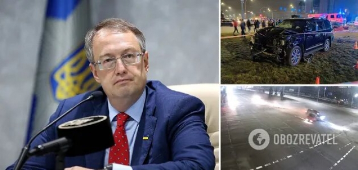 Геращенко показал видео ДТП с пьяным водителем внедорожника и двумя погибшими