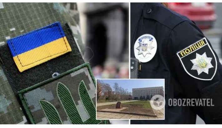 В Одессе облили фекалиями памятный знак погибшим воинам АТО. Фото