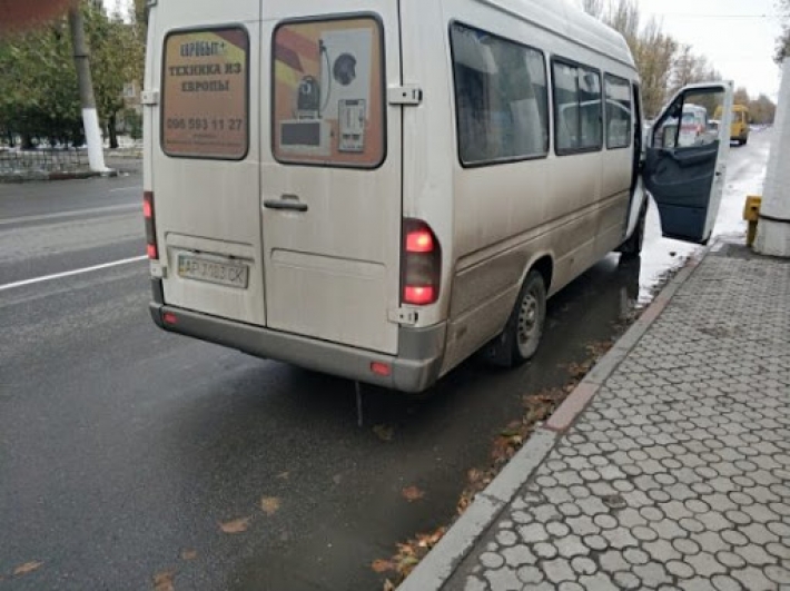 В мелитопольской маршрутке водитель устроил жесткий "фейсконтроль" (видео)