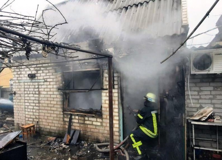 В Запорожском районе сгорел частный дом (фото)