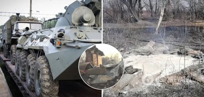 Под Воронежем пожар охватил деревню, куда Россия стягивала военную технику (Видео)