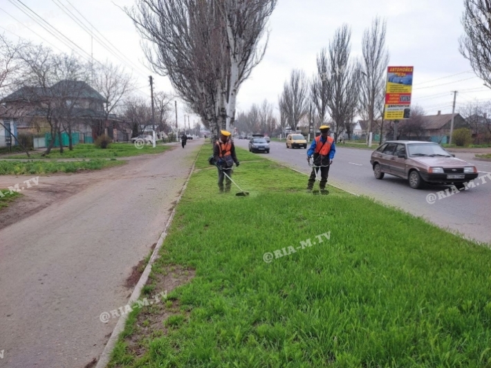 В Мелитополе коммунальщики уже приступили к покосу травы (фото, видео)