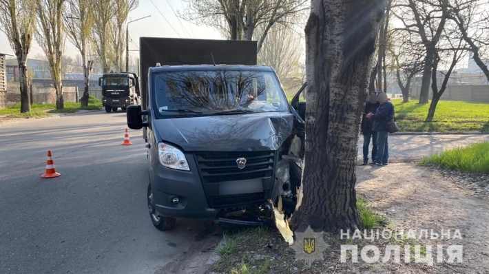 В Запорожье водитель Газели погиб, влетев в дерево