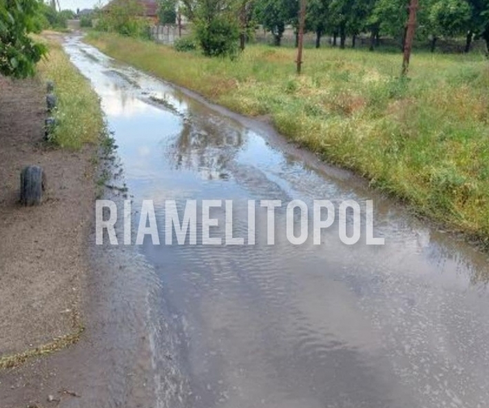 В Мелитополе улицы частного сектора после дождя превратились в реки (фото)