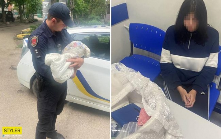 В Одессе пьяная в стельку мать с младенцем на руках падала на улице: малыша забрала 