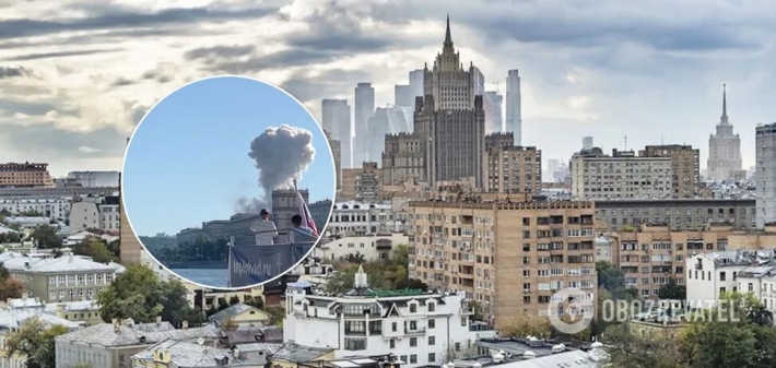 В Москве прогремела серия взрывов, начался пожар (Видео)