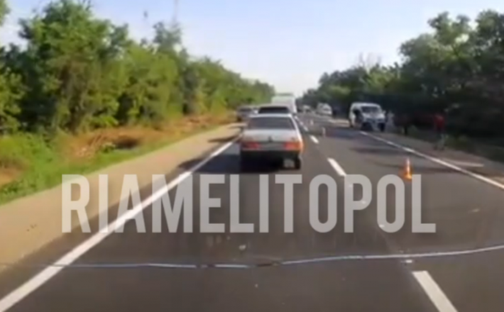 Под Мелитополем серьезная авария - разбито сразу четыре авто (видео)