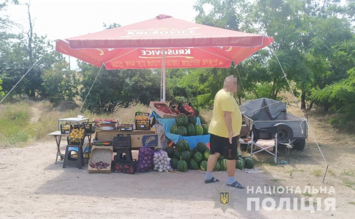Полиция штрафует торговцев на «хитрых» рынках вдоль трассы Мелитопольского района (фото)