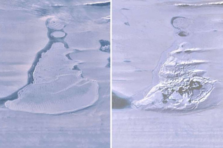 В Антарктиде неожиданно пропало целое озеро - фото
