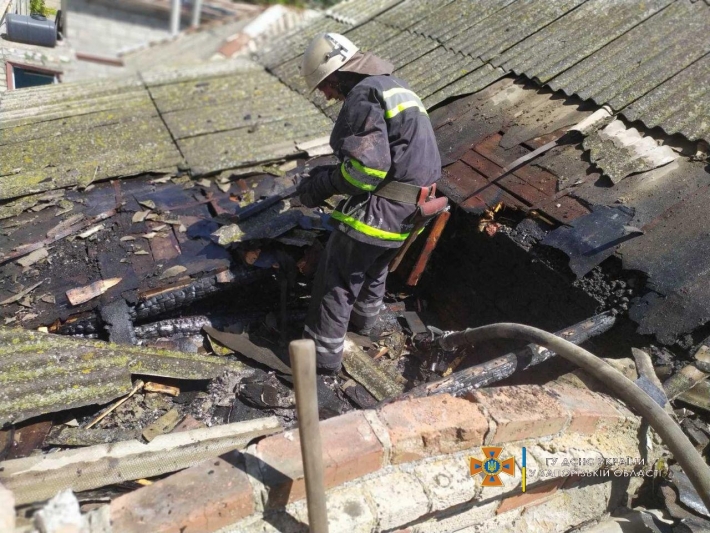 В Запорожской области горел частный дом (фото)