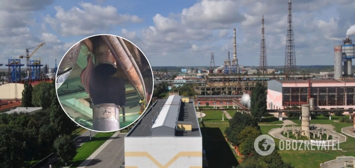 Авария на заводе "Ривнеазот": глава МВД показал фото разорванного трубопровода
