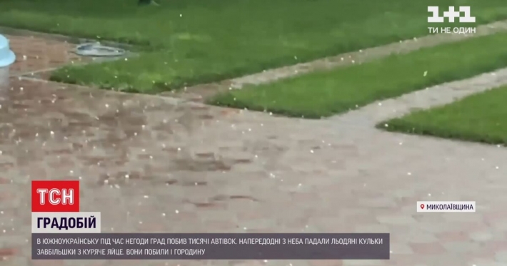 "Такого града еще не видели": в Николаевской области непогода потрощила автомобили и уничтожила урожай