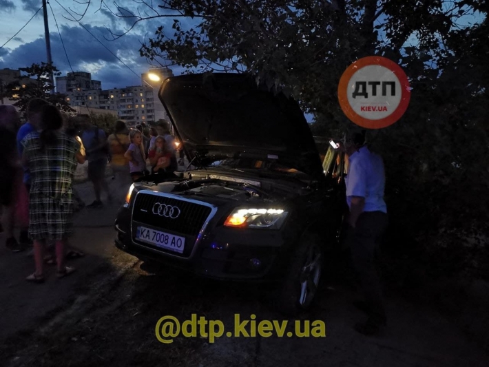 ДТП в Киеве: пьяная на Audi с блатными номерами едва не сбила прохожих: фото, видео