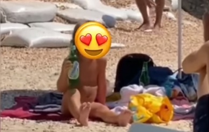 На пляже в Кирилловке ребенок рядом с родителями пил пиво (видео)