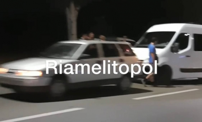 В Мелитополе понедельник завершился автотрешем (видео)