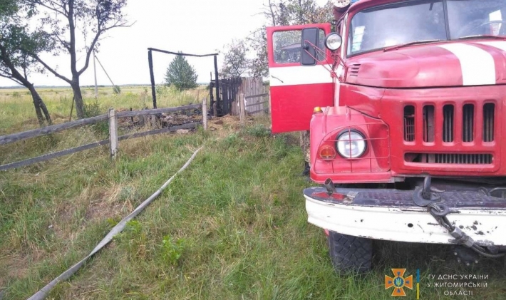 В Житомирской области в объятом огнем сарае с сеном заживо сгорел 6-летний мальчик