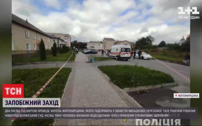 Мужчина, который в Житомирской области посреди улицы убил незнакомую женщину, объяснил свой поступок