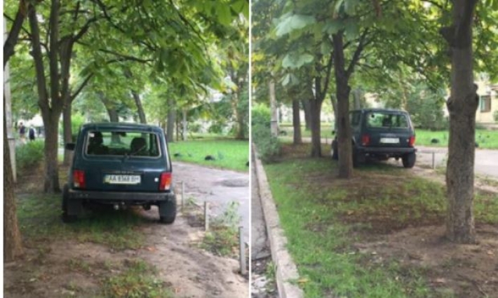 Жлоб на колесах: в сети прославили "героя парковки" в Киеве