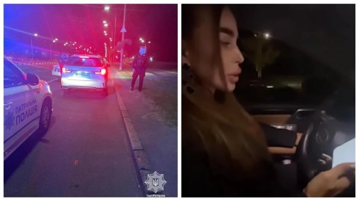 В Киеве водитель Lexus нарушила ПДД и сбежала от полиции: инцидент сняла на видео ее подруга