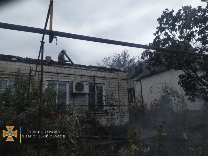 В Запорожской области в частном доме разгорелся пожар