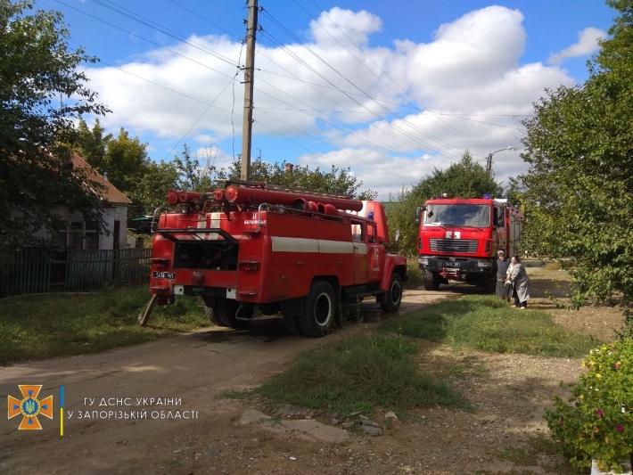 В Запорожской области сгорел частный дом (фото)
