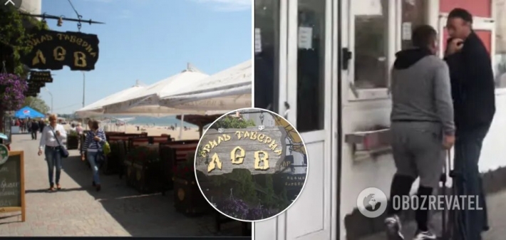 В Одессе владелец незаконно работающего кафе напал на журналистов во время съемки. Фото и видео