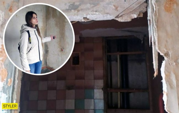 Вдова украинского героя получила от властей квартиру, непригодную для жизни (видео)