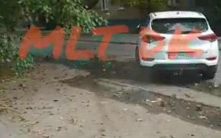 В Мелитополе автомобиль сбил активиста "Дорожного контроля" и скрылся (видео)
