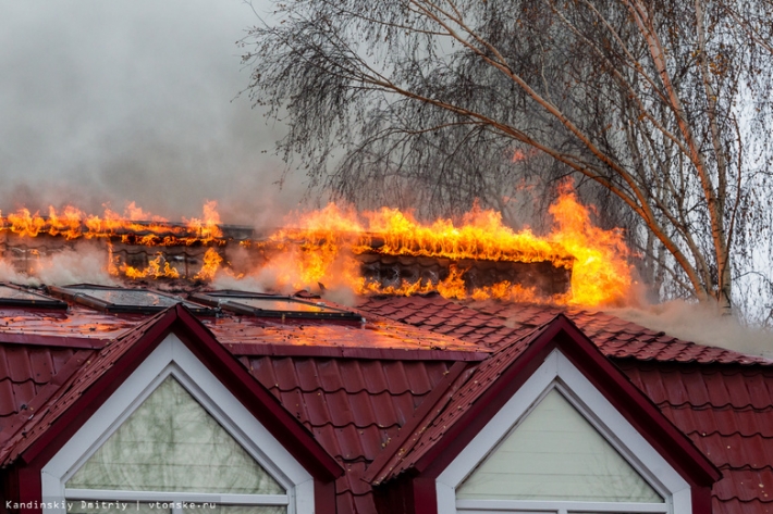 В Запорожье горела пристройка и крыша частного дома